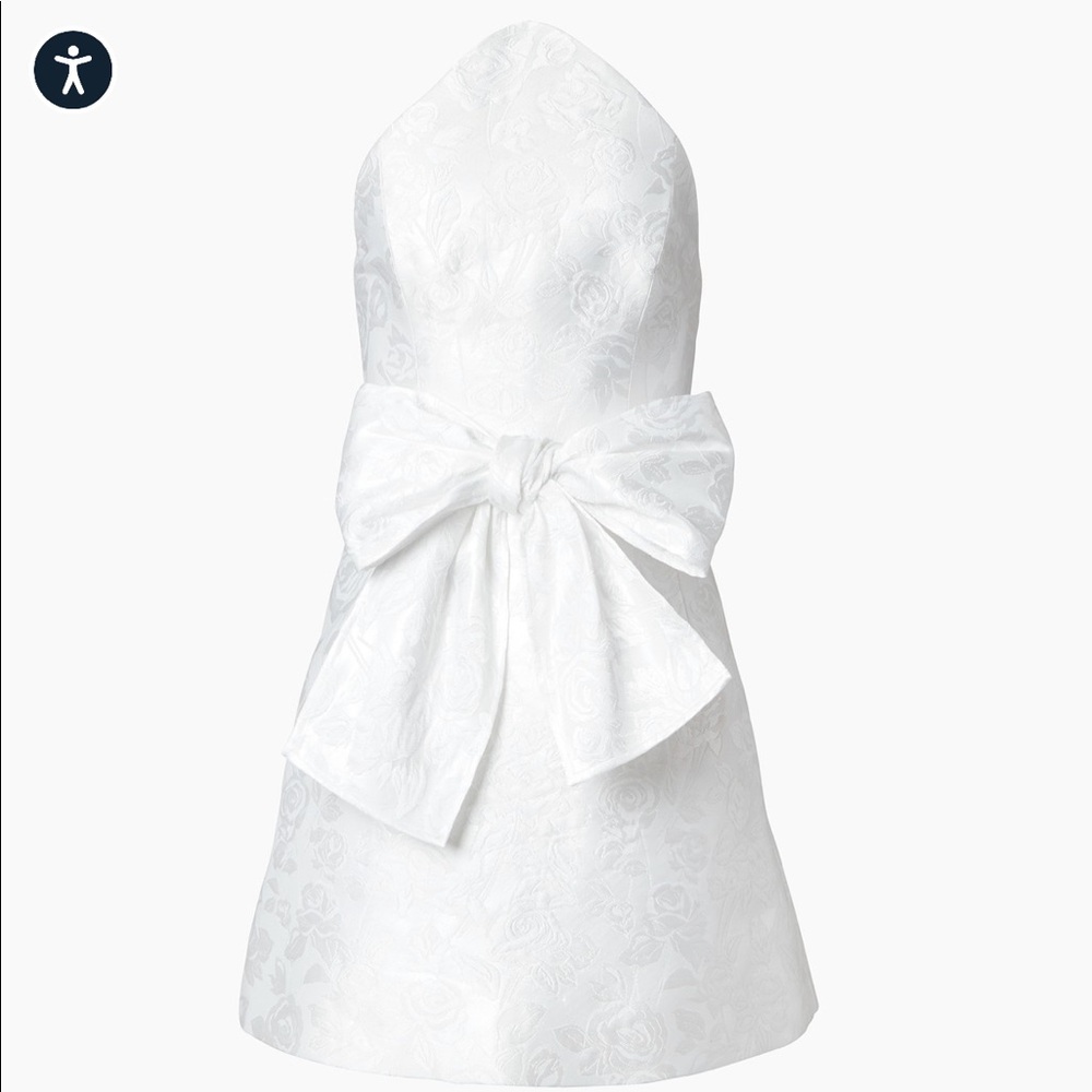 Carolina Herrera Rose Jacquard Mini Dress With Bow